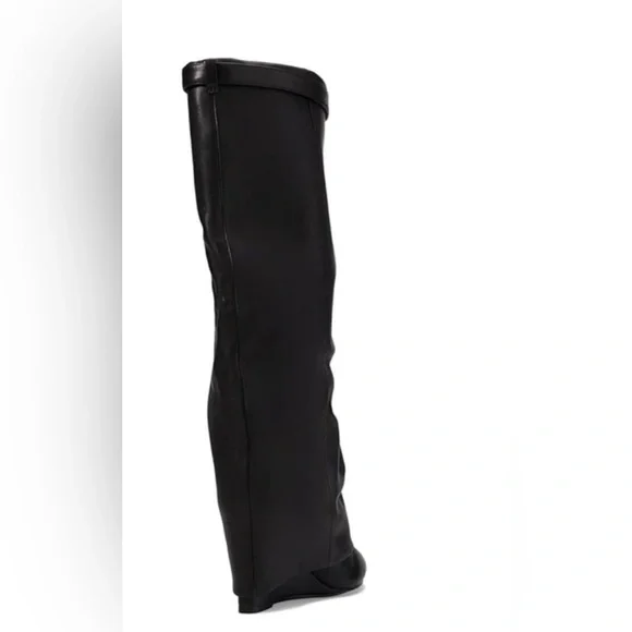 Brand New Steve Madden Corenne Leather Wedge Heel Knee High Boots Women's Boots - Picture 3 of 4
